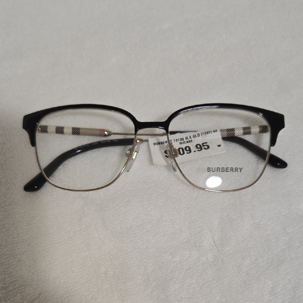 Burberry Black and Gold Glasses with Elegant Design